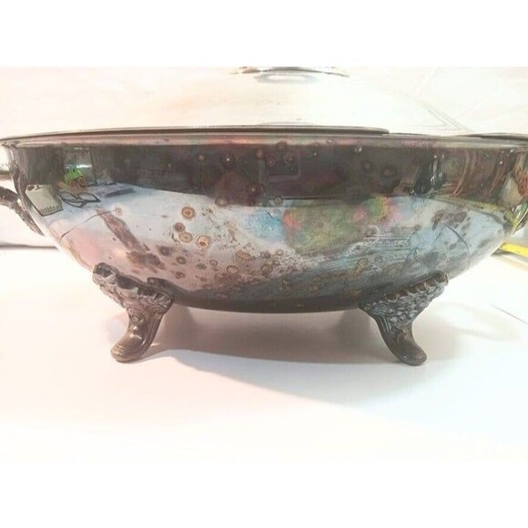 Silver Plate Lidded Regency Style Soup Tureen Serving Bowl - Picture 6 of 10